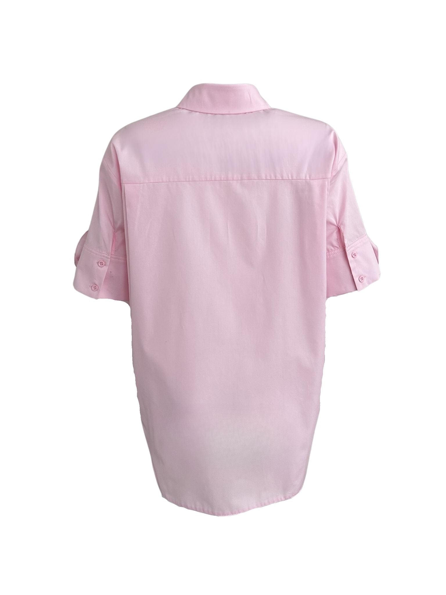ROSE COTTON ROSE DETAIL SHIRT PINK