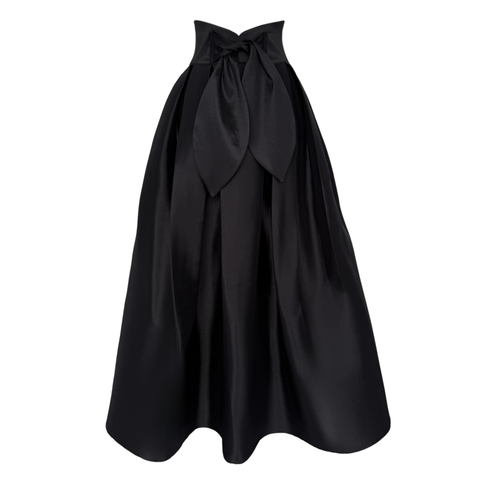TIANA TAFFETA FABRIC SKIRT BLACK