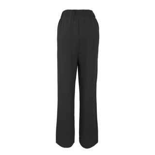 BLACK FLOWER PANTS WITH ELASTIC WAIST