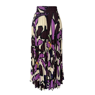 FLORAL PATTERNED PLEATED SKIRT