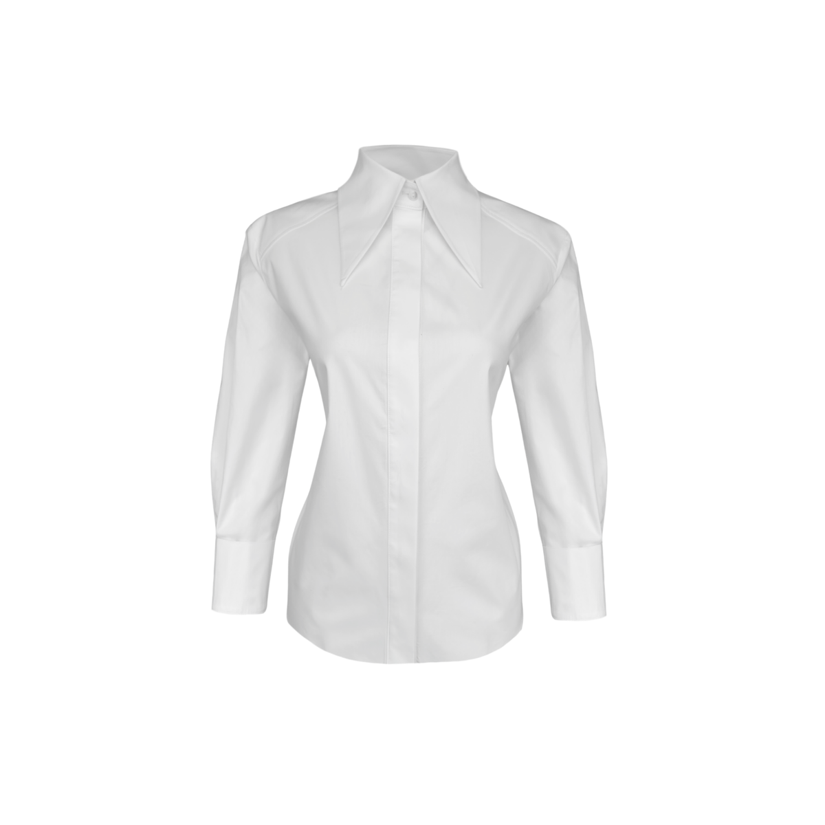BELİ BAĞLAMA DETAY CLASSİC COTTON GÖMLEK BEYAZ