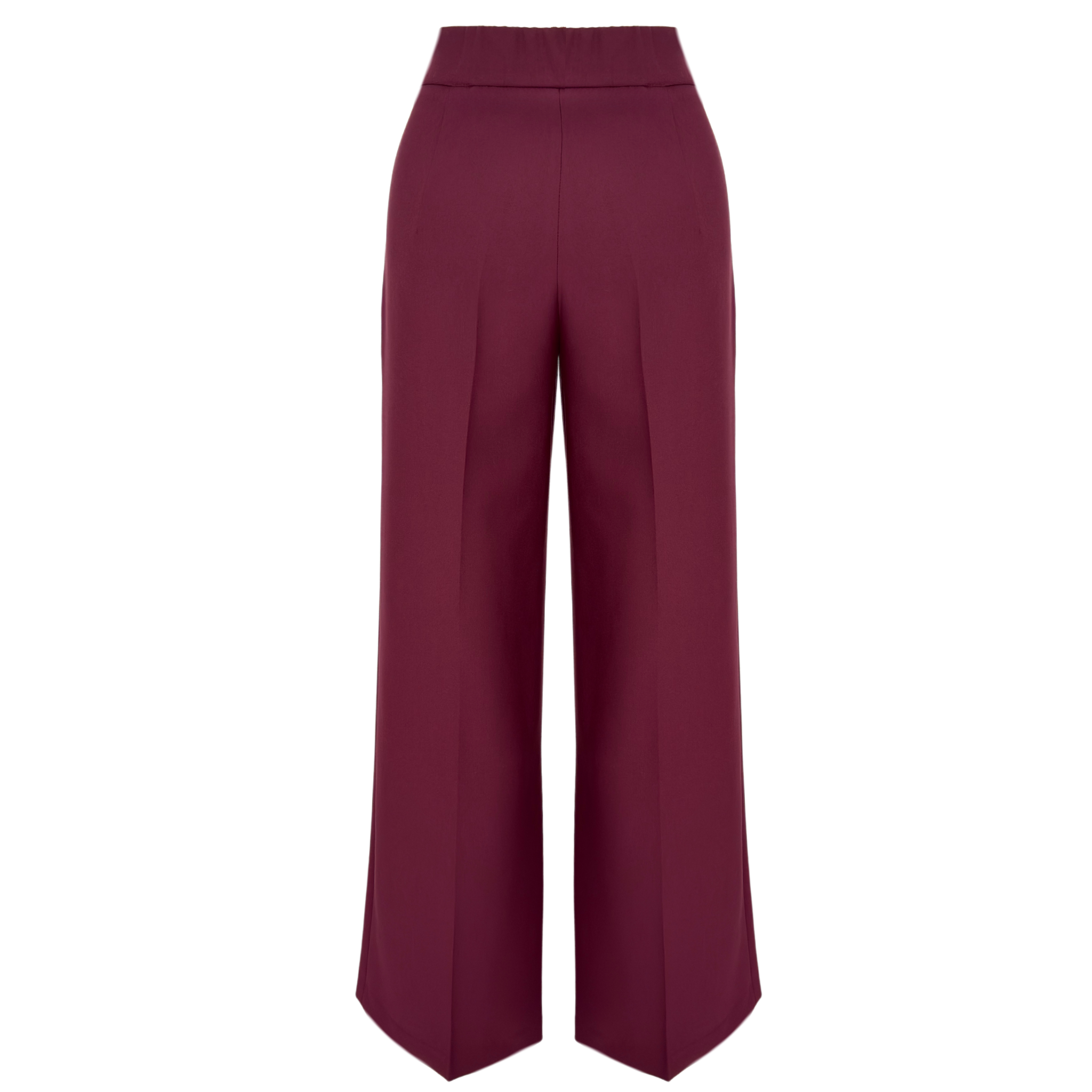 DÜĞME DETAY WİDE LEG PANTOLON BORDO