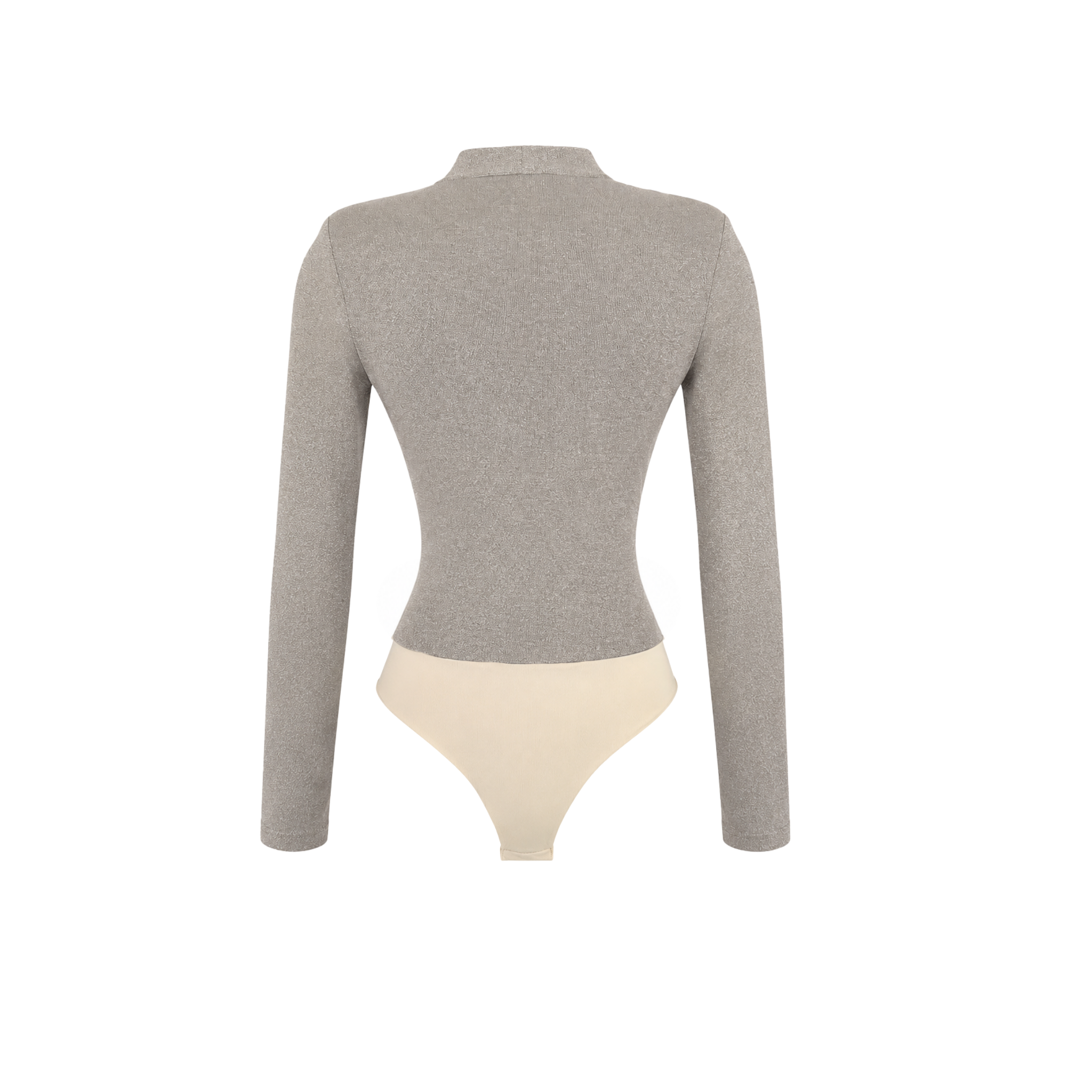 LUNA KRUVAZE YAKA PIRILTILI BODYSUIT BEJ