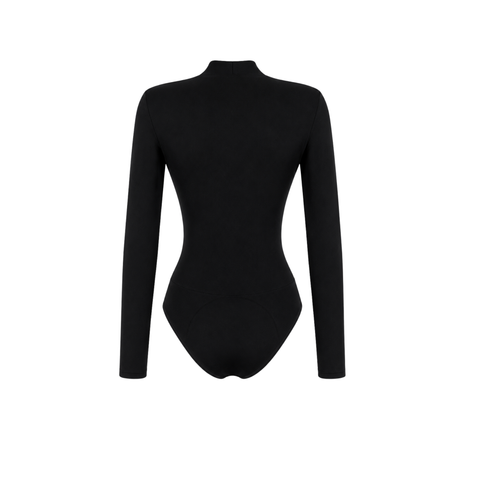 LUNA KRUVAZE YAKA  BODYSUIT SİYAH