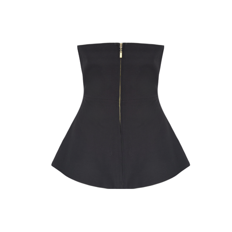 KUŞ GÖZÜ DETAY BÜSTİYER SİYAH