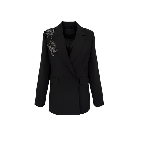 CAMELİA TROKLU CEKET SİYAH