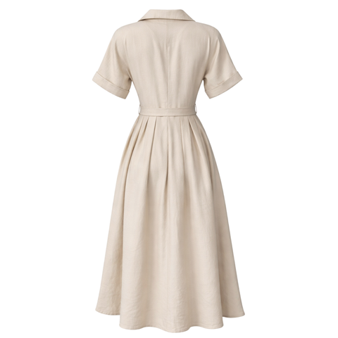 CEP DETAY KEMERLİ TENCEL ELBİSE TAŞ