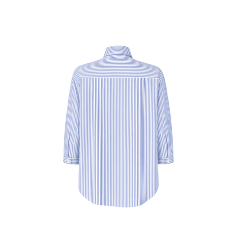 ÇİÇEK AKSESUARLI ÇİZGİLİ COTTON GÖMLEK