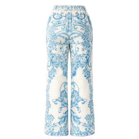 NAKIŞ DETAY DESENLİ TAKIM MAVİ