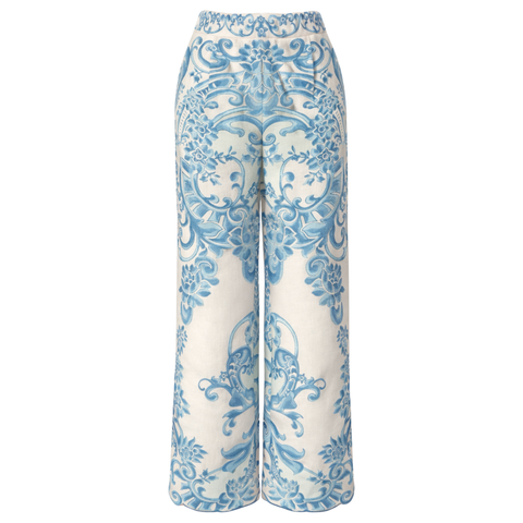 NAKIŞ DETAY DESENLİ TAKIM MAVİ