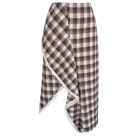 ASİMETRİK MODEL EKOSE DESEN COTTON ETEK