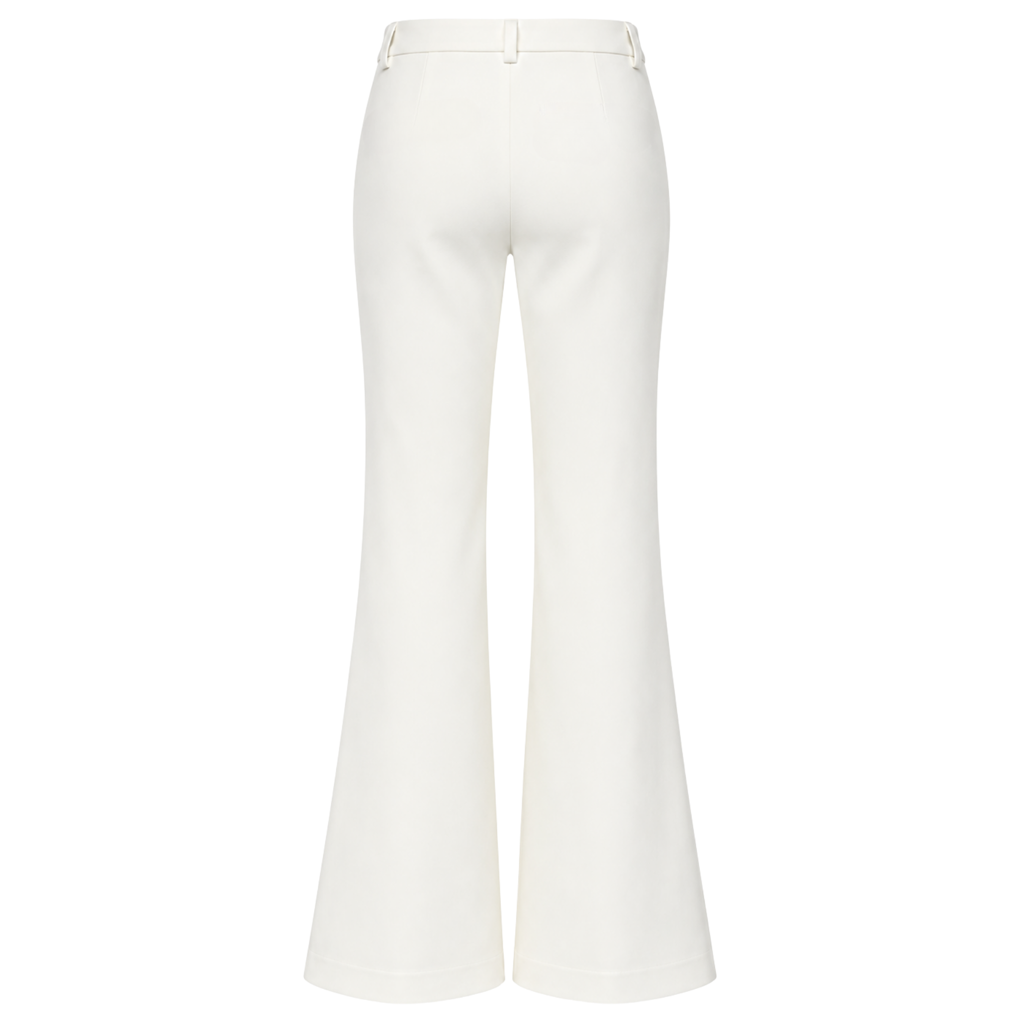 FERMUAR DETAY FLARE COTTON PANTON EKRU