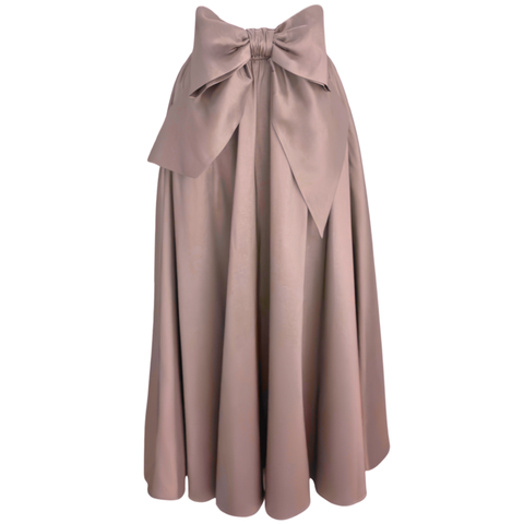 FİYONK DETAY MAKSİ BOY TAFTA ETEK VİZON