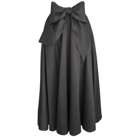 FİYONK DETAY MAKSİ BOY TAFTA ETEK SİYAH