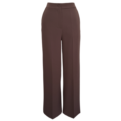 GOLD DÜĞMELİ KISA KOL TAKIM KAHVE