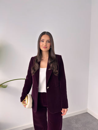 KADİFE CEKET VE PANTOLON TAKIM MÜRDÜM