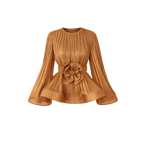 PİLİSELİ VOLAN DETAY TAKIM KARAMEL