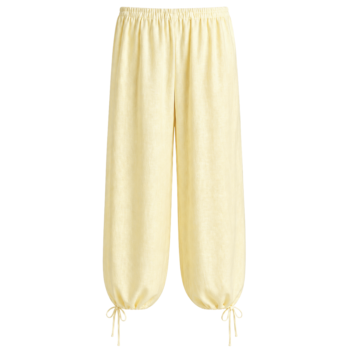 PAÇA DETAY %100 KETEN PANTOLON SARI