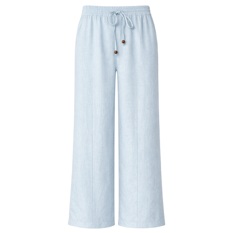 KRUVAZE KAPAMA %100 KETEN TAKIM BEBE MAVİ