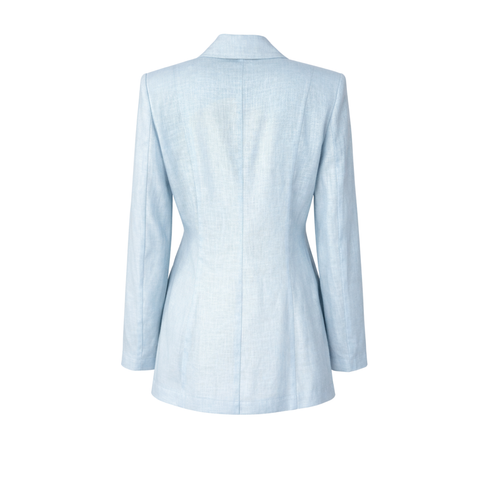 KRUVAZE KAPAMA %100 KETEN TAKIM BEBE MAVİ