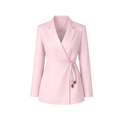 KRUVAZE KAPAMA %100 KETEN TAKIM PEMBE