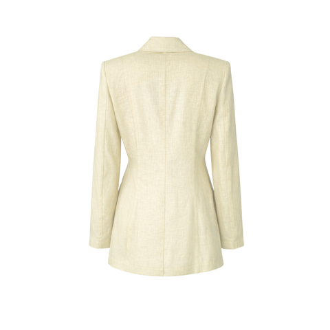 KRUVAZE KAPAMA %100 KETEN TAKIM AÇIK SARI