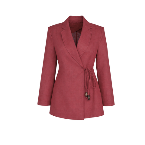 KRUVAZE KAPAMA %100 KETEN TAKIM TERAKOTA