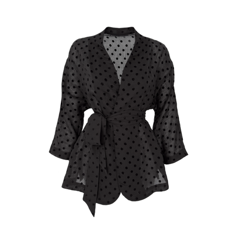 KİMONO VE KALEM ETEK TAKIM SİYAH