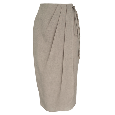 KRUVAZE KAPAMA %100 KETEN ETEK BEJ