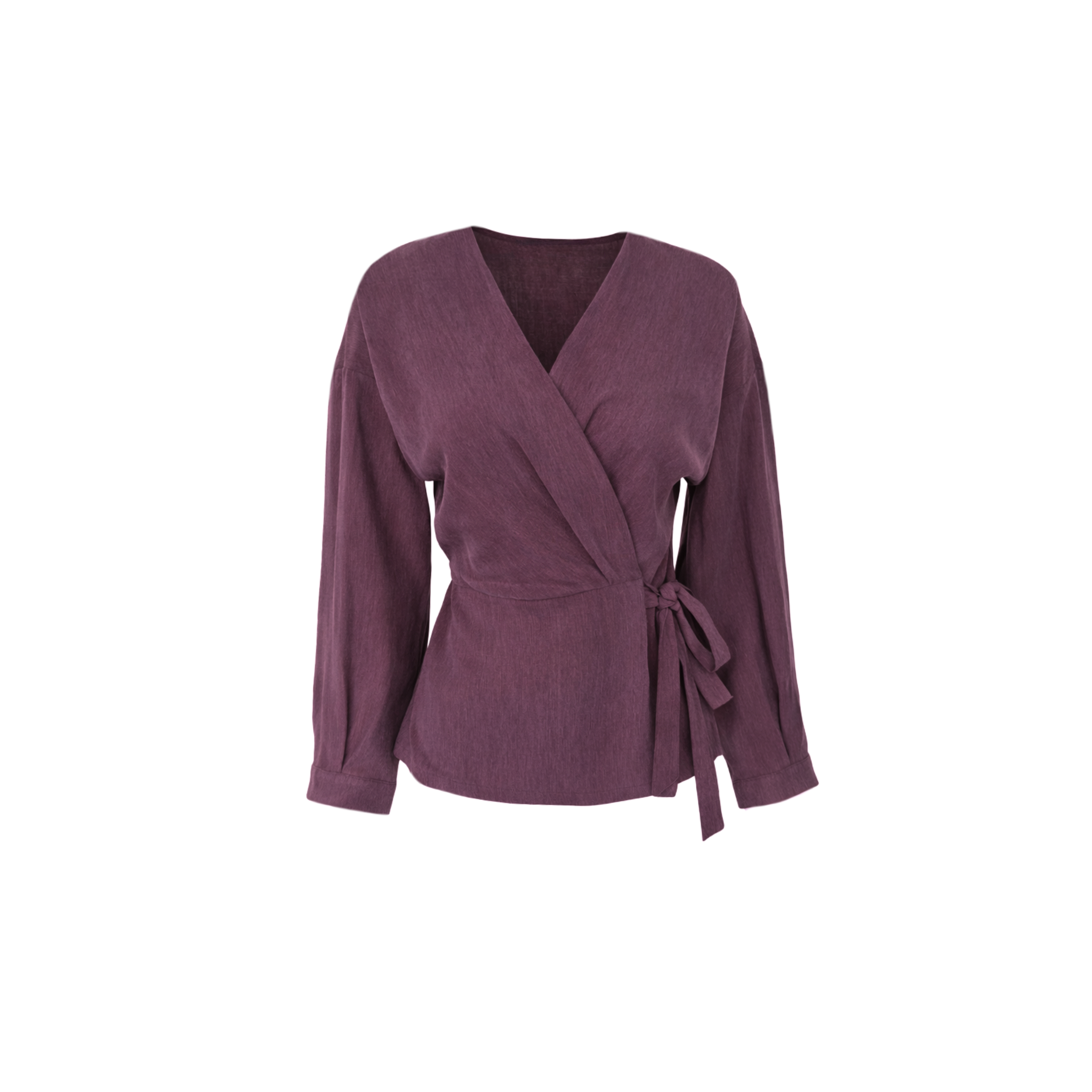 KRUVAZE MODEL TENCEL BLUZ BORDO