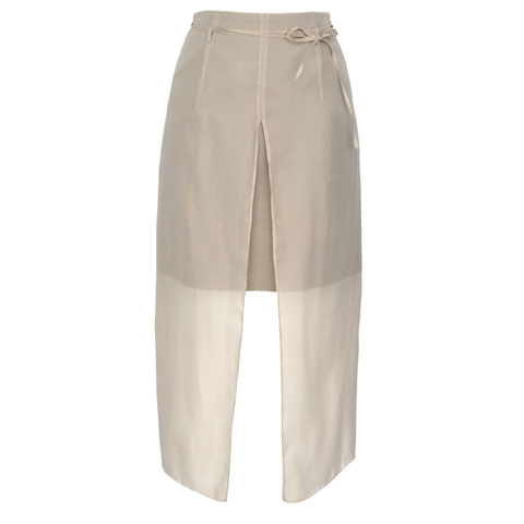 KUMAŞ MİX TASARIM ETEK BEJ