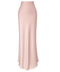 BELİ LASTİKLİ MAKSİ BOY SATEN ETEK PEMBE