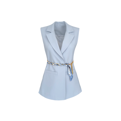 BELİ ZİNCİR AKSESUARLI TAKIM MAVİ