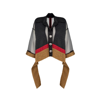 TRANSPARAN GÖMLEKLİ KUMAŞ MİX TAKIM SİYAH