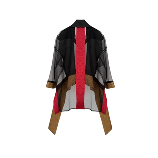 TRANSPARAN GÖMLEKLİ KUMAŞ MİX TAKIM SİYAH