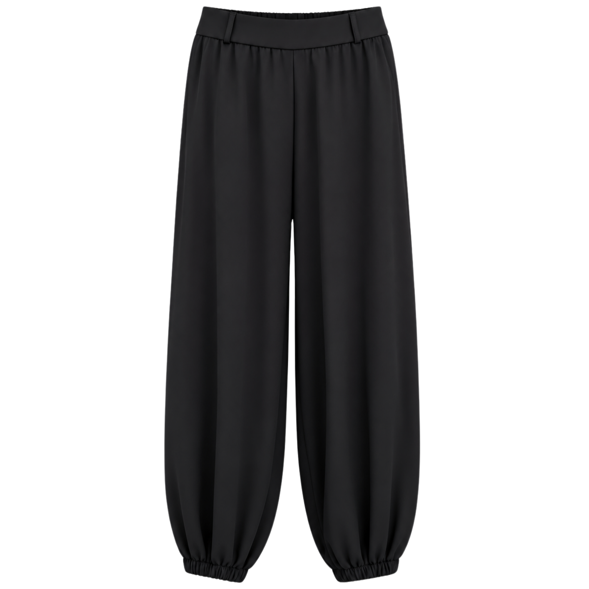PAÇA DETAY DÖKÜMLÜ PANTOLON SİYAH