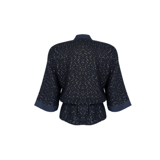 PAYETLİ ETEK VE CEKET TAKIM LACİVERT