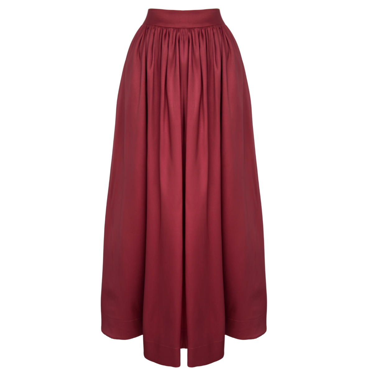 PİLE DETAY CEPLİ ETEK BORDO