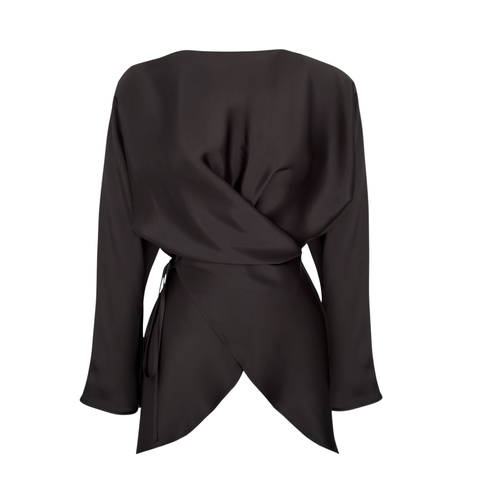 %100 RAYON SATEN IŞILTILI TAKIM KOYU KAHVE