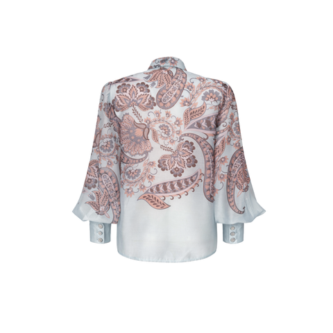 ŞAL DESEN TAŞ DÜĞME DETAY TAKIM MAVİ