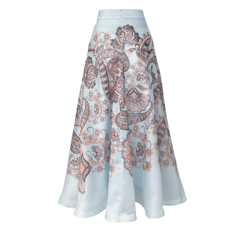 ŞAL DESEN TAŞ DÜĞME DETAY TAKIM MAVİ