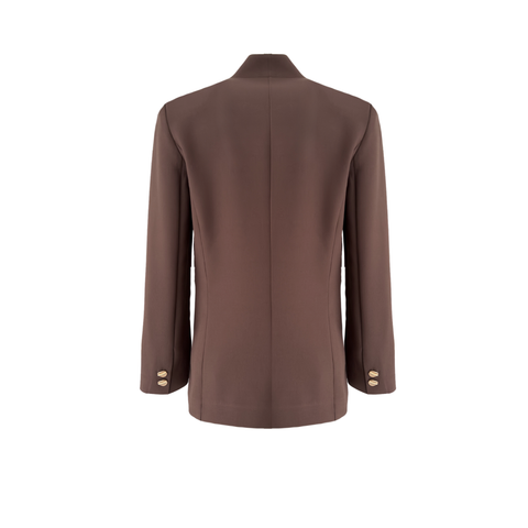 TEK DÜĞMELİ CEKET VE PANTOLON TAKIM KAHVE