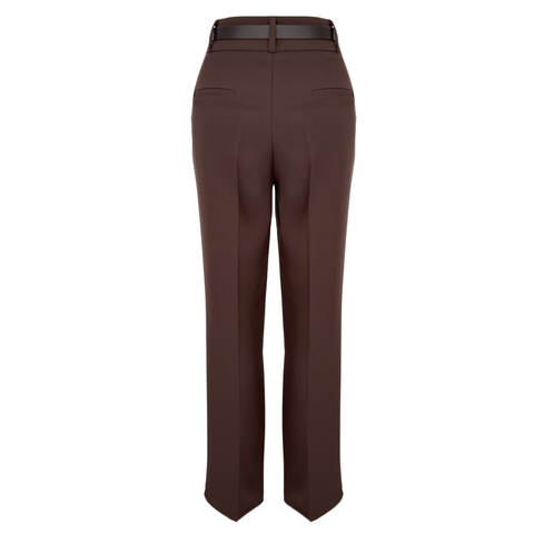 TEK DÜĞMELİ CEKET VE PANTOLON TAKIM KAHVE