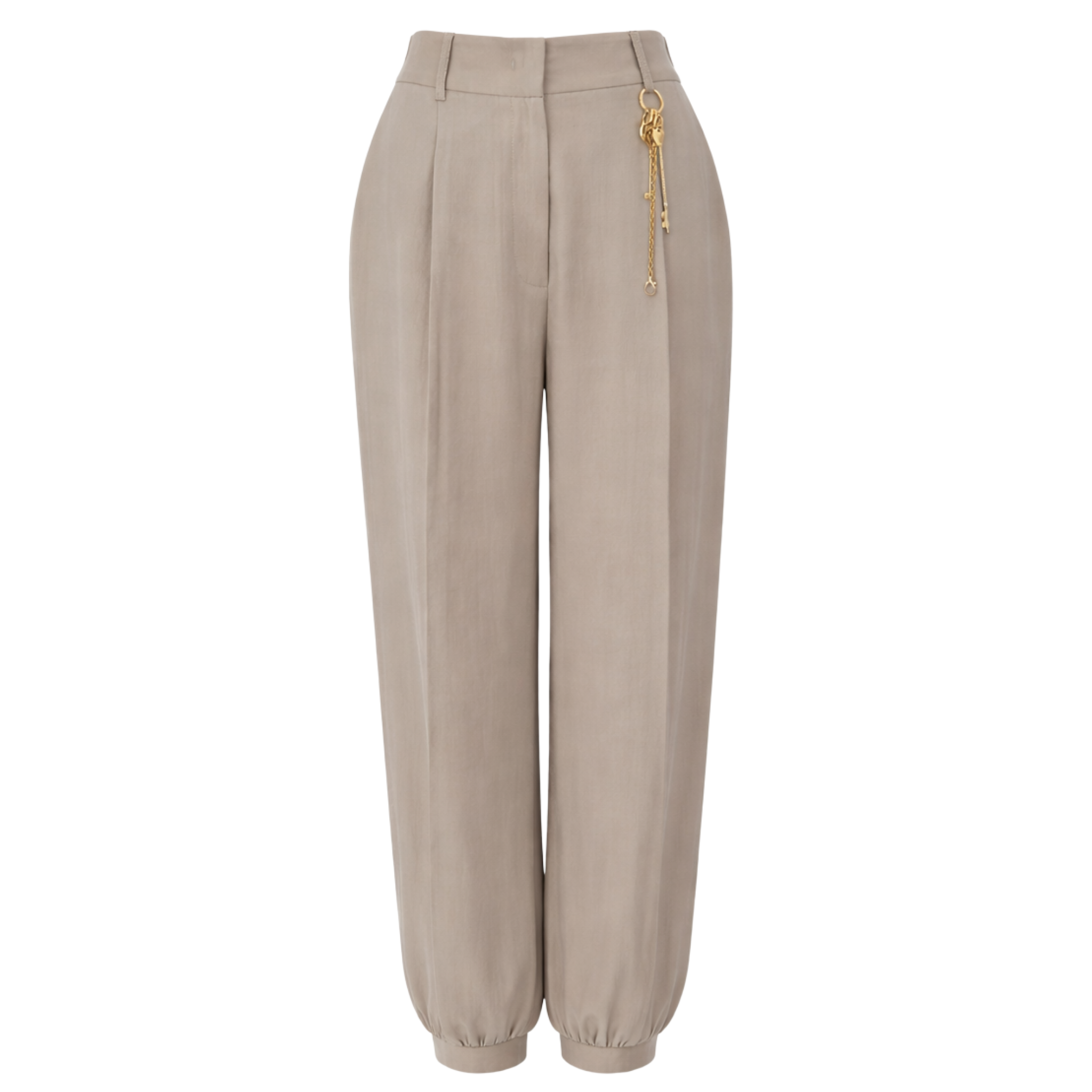 PAÇA DETAY TENCEL PANTOLON TAŞ