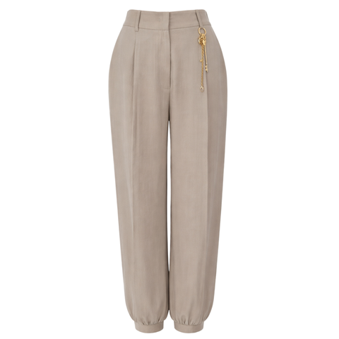 PAÇA DETAY TENCEL PANTOLON TAŞ