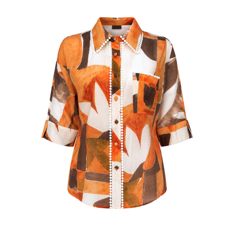 GEOMETRİK DESEN TENCEL TAKIM