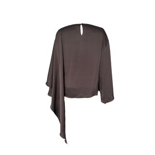 OMZU ŞAL DETAY SATEN IŞILTILI TAKIM KAHVE